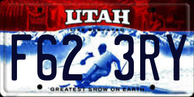 UT license plate F623RY