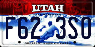 UT license plate F623SO