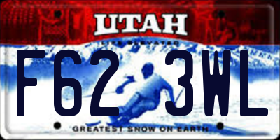 UT license plate F623WL