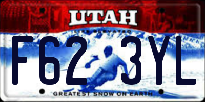 UT license plate F623YL