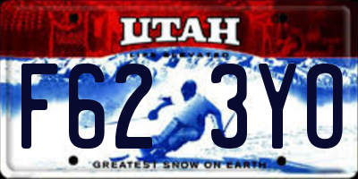 UT license plate F623YO