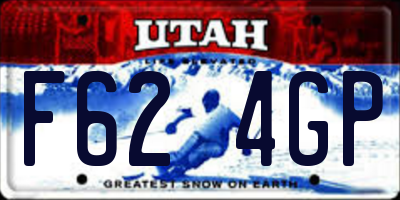 UT license plate F624GP