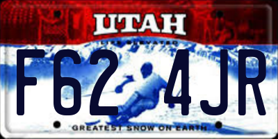 UT license plate F624JR