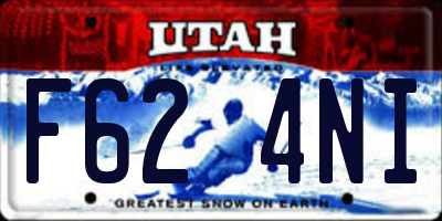 UT license plate F624NI