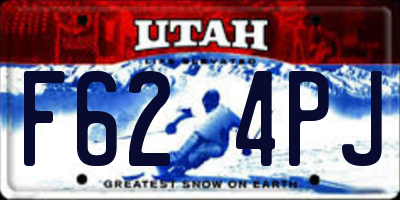 UT license plate F624PJ