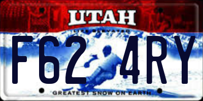 UT license plate F624RY