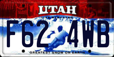 UT license plate F624WB