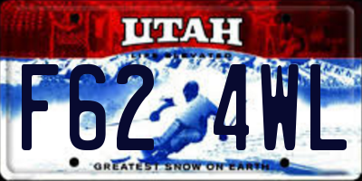 UT license plate F624WL