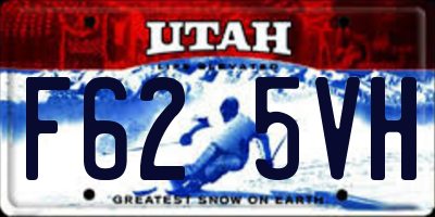 UT license plate F625VH