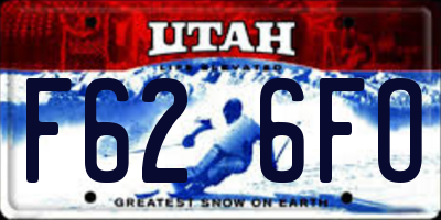 UT license plate F626FO