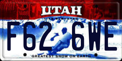 UT license plate F626WE