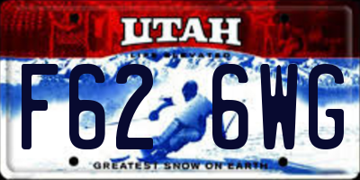 UT license plate F626WG