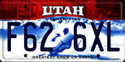 UT license plate F626XL
