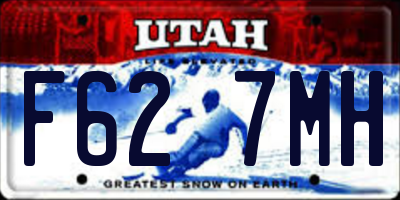 UT license plate F627MH