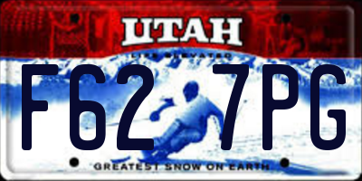 UT license plate F627PG