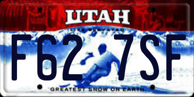 UT license plate F627SF
