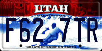 UT license plate F627TR