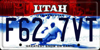 UT license plate F627VT