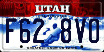 UT license plate F628VO
