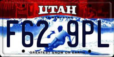 UT license plate F629PL