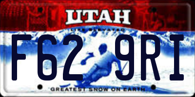 UT license plate F629RI