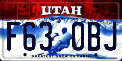 UT license plate F630BJ