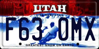 UT license plate F630MX