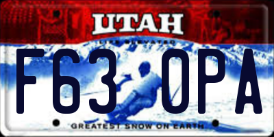 UT license plate F630PA