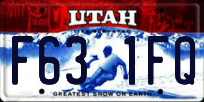 UT license plate F631FQ