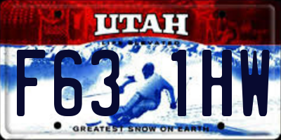 UT license plate F631HW