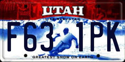 UT license plate F631PK