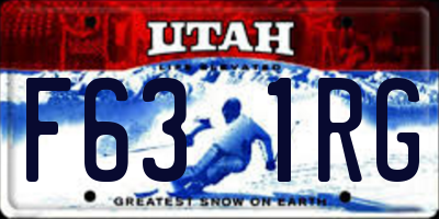 UT license plate F631RG