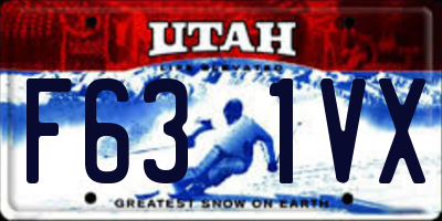 UT license plate F631VX