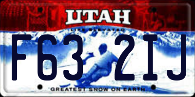 UT license plate F632IJ