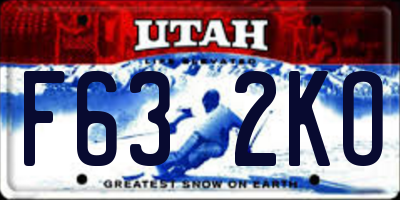 UT license plate F632KO