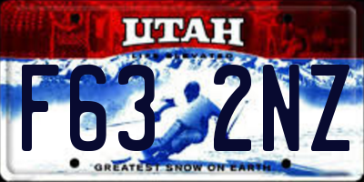UT license plate F632NZ