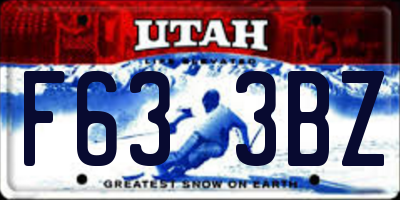UT license plate F633BZ
