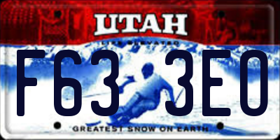 UT license plate F633EO