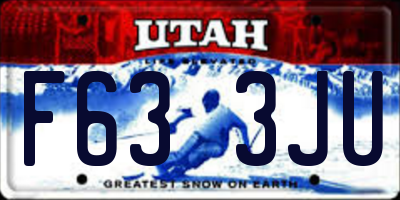 UT license plate F633JU