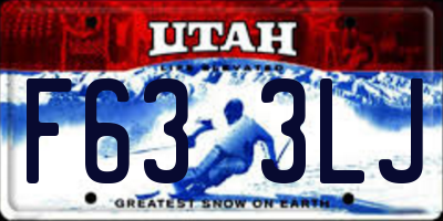 UT license plate F633LJ