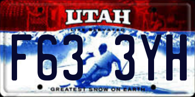 UT license plate F633YH
