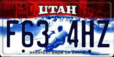 UT license plate F634HZ