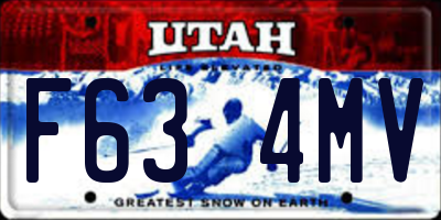 UT license plate F634MV