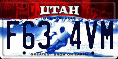 UT license plate F634VM