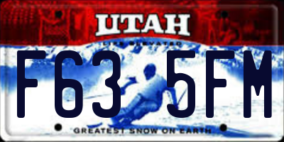 UT license plate F635FM