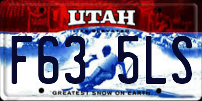 UT license plate F635LS