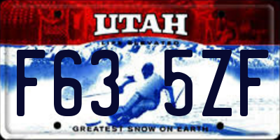 UT license plate F635ZF
