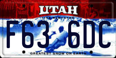 UT license plate F636DC