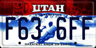 UT license plate F636FF
