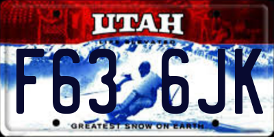 UT license plate F636JK